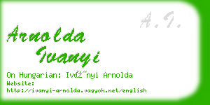 arnolda ivanyi business card
